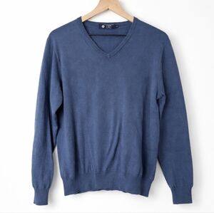 J.Crew Blue Cotton Cashmere V-Neck Sweater Men’s Small